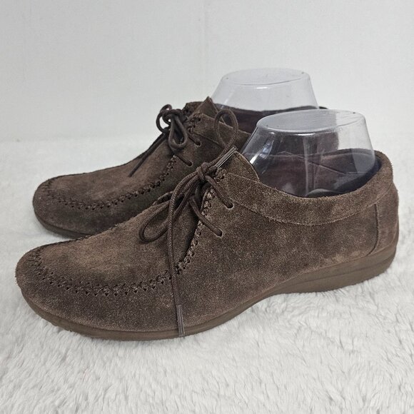 BOC Brown Suede Lace Brogues Grunge Gorp Retro Preppy Casual 8.5 - Picture 1 of 10